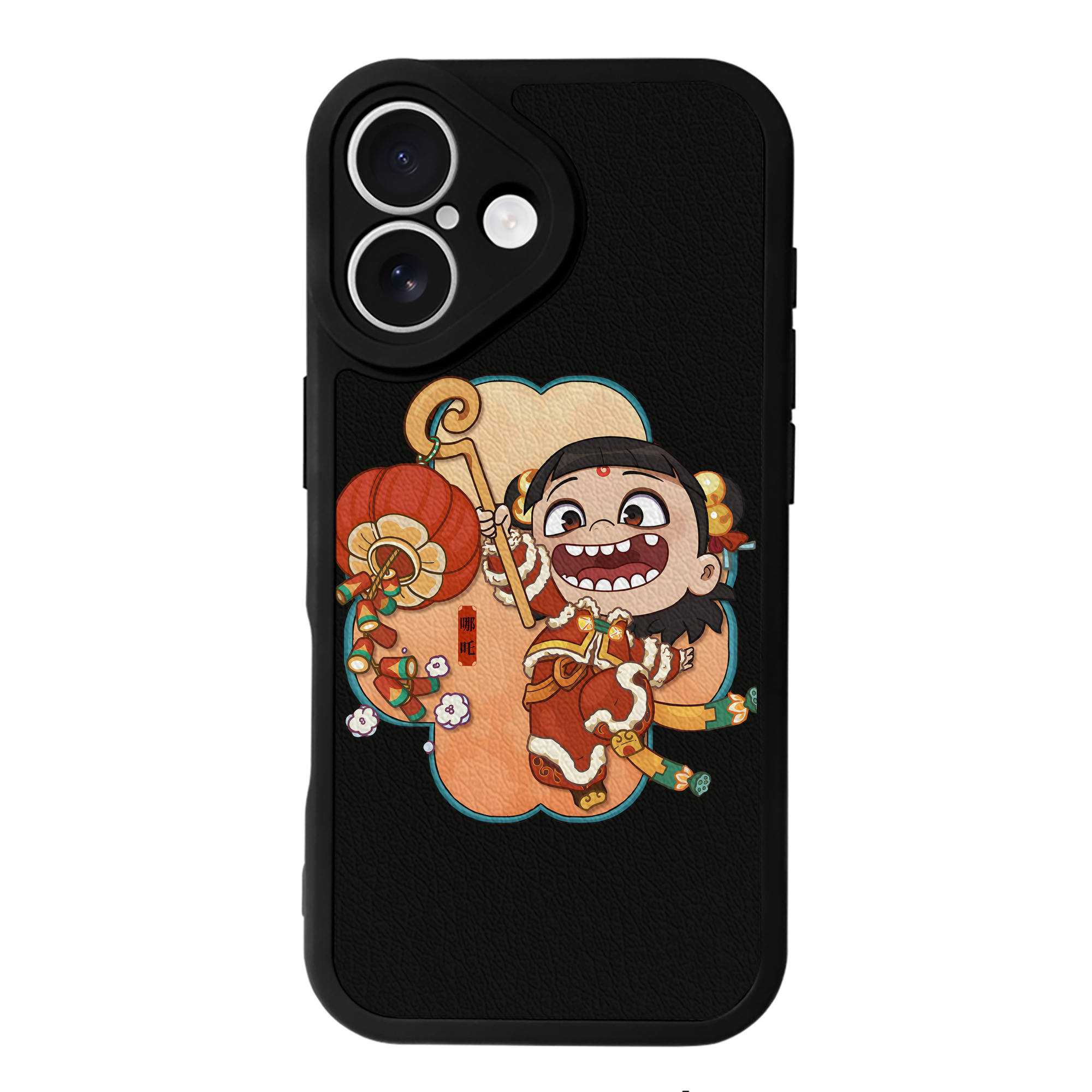 （画像用） Ne Zha 2 ナタ 魔童の大暴れ 【iPhone 16シリーズ対応】シリコンスマホケース（レザー調） 材質：シリコン